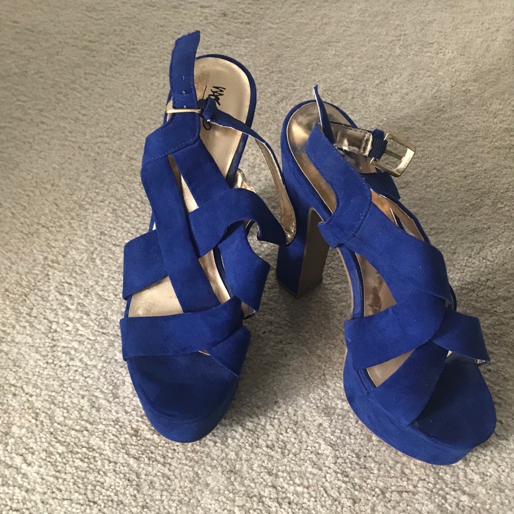 Mossimo blue platform heels